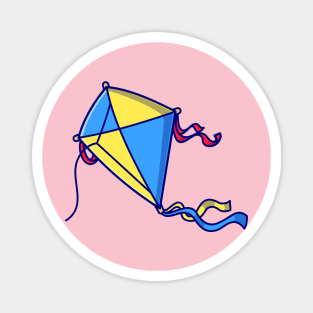 Kite Flying Cartoon Magnet